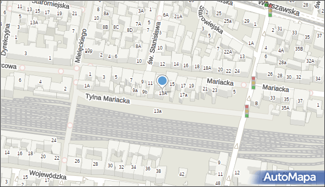 Katowice, Mariacka, 13A, mapa Katowic