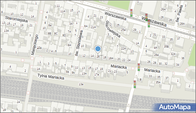 Katowice, Mariacka, 16, mapa Katowic