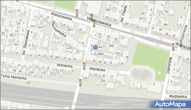 Katowice, Mariacka, 26a, mapa Katowic