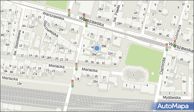 Katowice, Mariacka, 30A, mapa Katowic