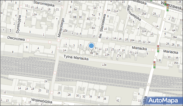 Katowice, Mariacka, 9a, mapa Katowic