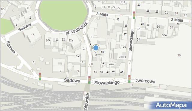 Katowice, Matejki Jana, 6, mapa Katowic