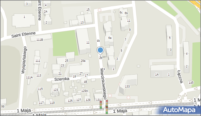 Katowice, Marcinkowskiego Karola, 2b, mapa Katowic