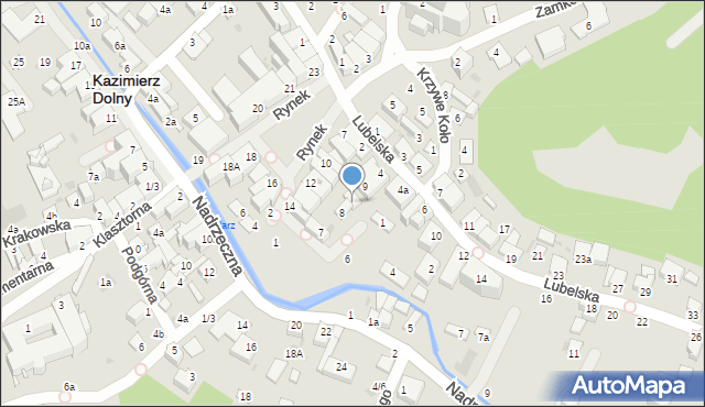 Kazimierz Dolny, Mały Rynek, 8a, mapa Kazimierz Dolny