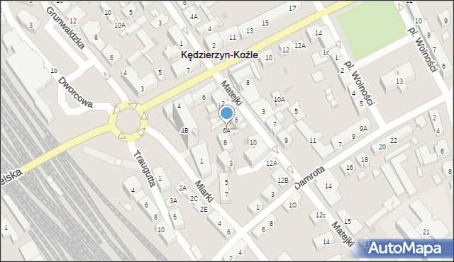 Kędzierzyn-Koźle, Matejki Jana, 6A, mapa Kędzierzyna-Koźle