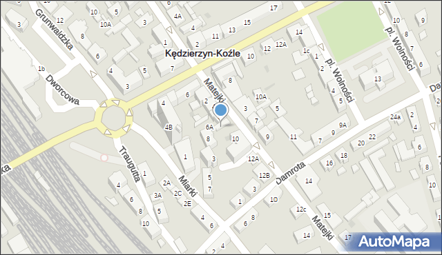 Kędzierzyn-Koźle, Matejki Jana, 8A, mapa Kędzierzyna-Koźle