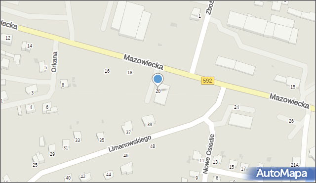 Kętrzyn, Mazowiecka, 20, mapa Kętrzyn