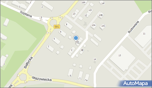 Kętrzyn, Mazowiecka, 3d, mapa Kętrzyn