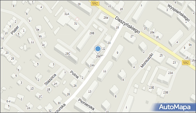 Kętrzyn, Mazurska, 24a, mapa Kętrzyn