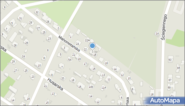 Kielce, Mahometańska, 20, mapa Kielc