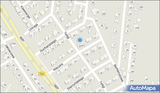 Kielce, Maczka Stanisława, gen., 13, mapa Kielc