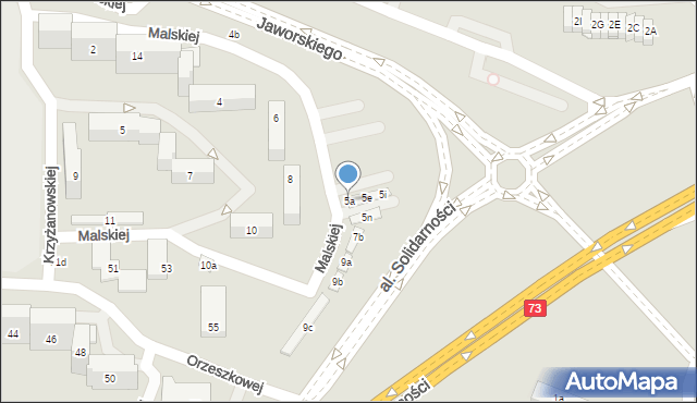 Kielce, Malskiej Florentyny, 5a, mapa Kielc