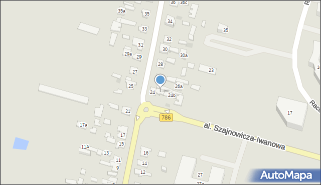 Kielce, Malików, 24a, mapa Kielc