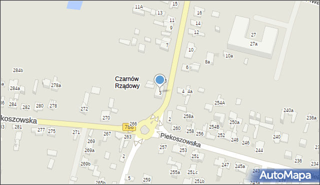 Kielce, Malików, 3, mapa Kielc