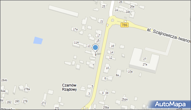 Kielce, Malików, 9, mapa Kielc