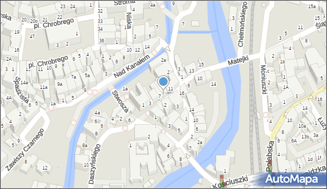 Kłodzko, Matejki Jana, 9, mapa Kłodzka