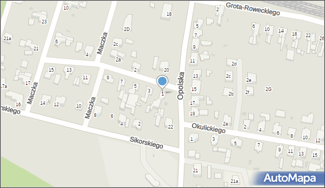 Kluczbork, Maczka Stanisława, gen., 1, mapa Kluczbork