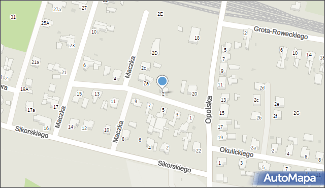 Kluczbork, Maczka Stanisława, gen., 2, mapa Kluczbork