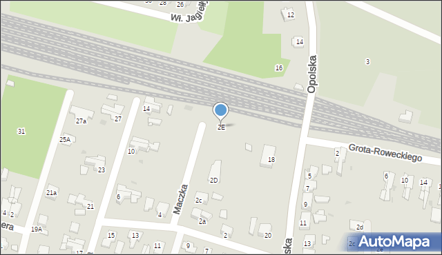 Kluczbork, Maczka Stanisława, gen., 2E, mapa Kluczbork