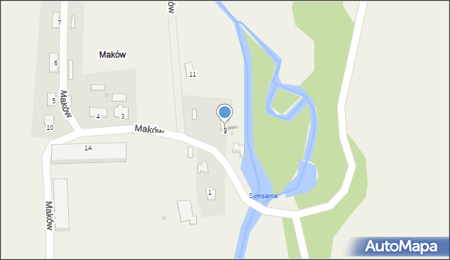 Klutajny, Maków, 9, mapa Klutajny