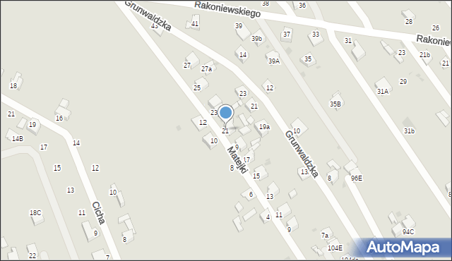 Knurów, Matejki Jana, 21, mapa Knurów