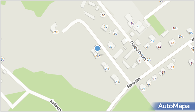 Kobyłka, Marecka, 22e, mapa Kobyłka