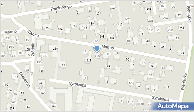 Kobyłka, Marmo Franciszka, ks., 11A, mapa Kobyłka