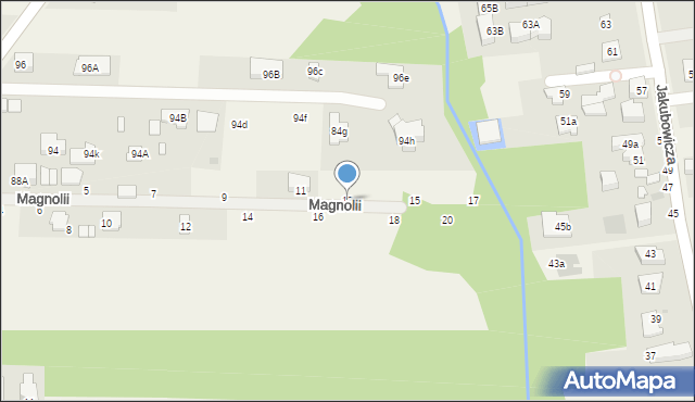 Koczargi Stare, Magnolii, 13, mapa Koczargi Stare