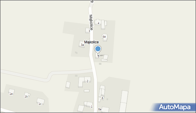 Koiszków, Mąkolice, 5, mapa Koiszków