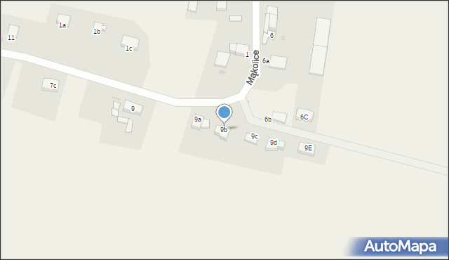 Koiszków, Mąkolice, 9b, mapa Koiszków