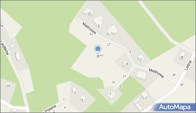 Koleczkowo, Malinowa, 19, mapa Koleczkowo