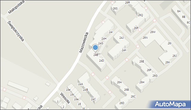 Kołobrzeg, Mazowiecka, 24E, mapa Kołobrzegu