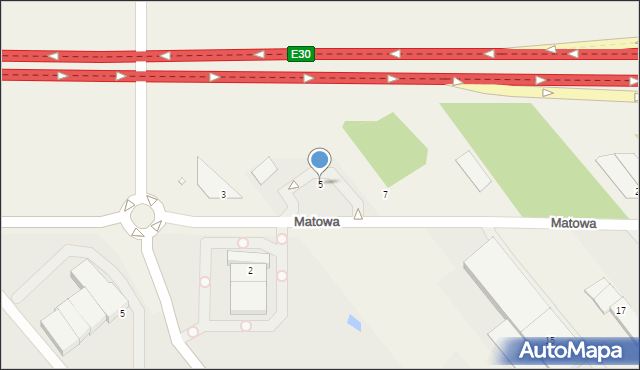 Komorniki, Matowa, 5, mapa Komorniki