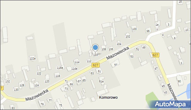 Komorowo, Mazowiecka, 110, mapa Komorowo