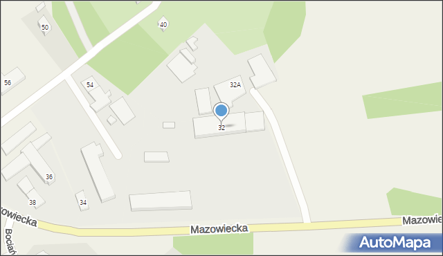 Komorowo, Mazowiecka, 32, mapa Komorowo