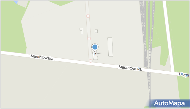 Konin, Marantowska, 13, mapa Konina