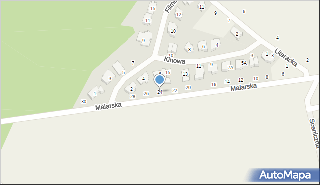 Koninko, Malarska, 24, mapa Koninko