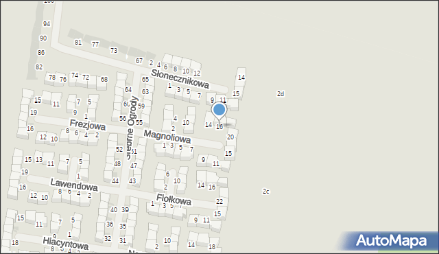 Konstantynów Łódzki, Magnoliowa, 16, mapa Konstantynów Łódzki