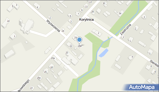 Korytnica, Małkowskiego Adama, 24a, mapa Korytnica