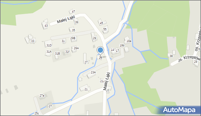 Kościelisko, Małej Łąki, 25, mapa Kościelisko