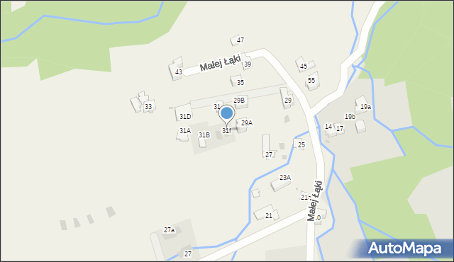 Kościelisko, Małej Łąki, 31f, mapa Kościelisko