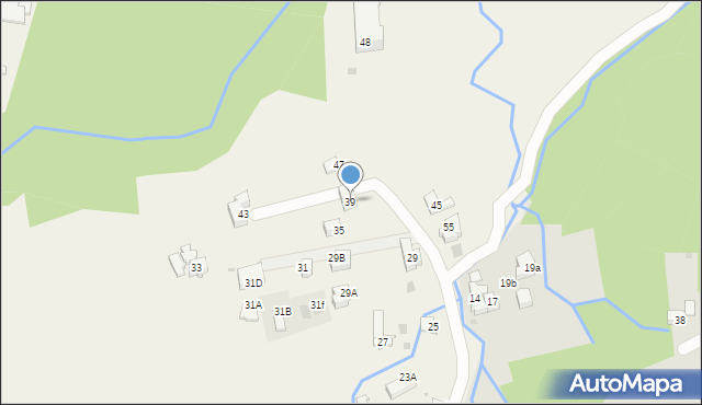 Kościelisko, Małej Łąki, 39, mapa Kościelisko