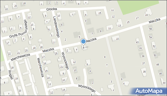 Kościerzyna, Maczka Stanisława, gen., 6, mapa Kościerzyna
