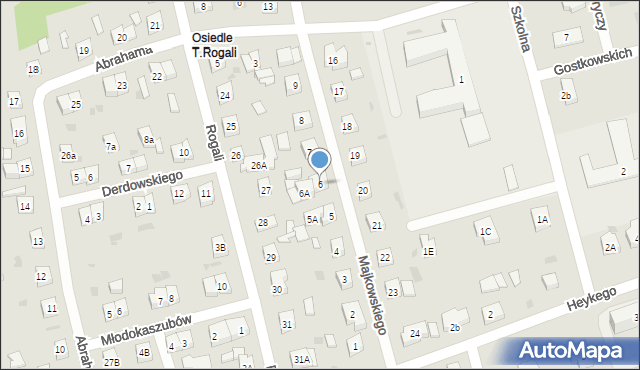 Kościerzyna, Majkowskiego Aleksandra, dr., 6, mapa Kościerzyna