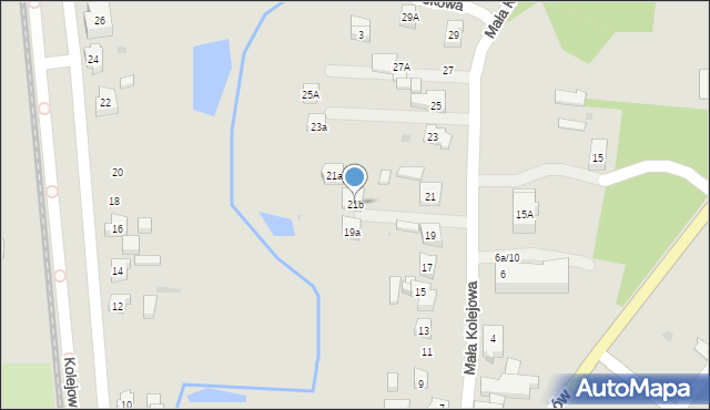 Kościerzyna, Mała Kolejowa, 21b, mapa Kościerzyna