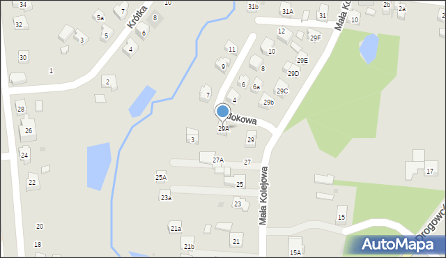 Kościerzyna, Mała Kolejowa, 29A, mapa Kościerzyna