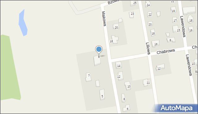 Kościerzyna-Wybudowanie, Makowa, 9, mapa Kościerzyna-Wybudowanie