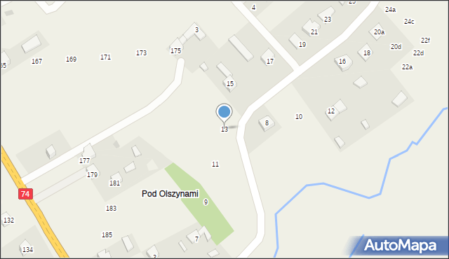 Kostomłoty Pierwsze, Maciejówka, 13, mapa Kostomłoty Pierwsze