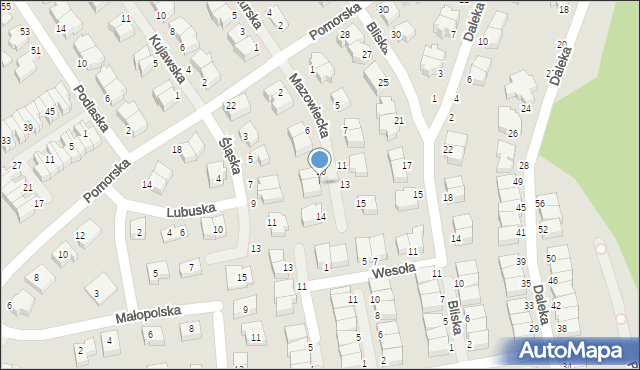 Koszalin, Mazowiecka, 12, mapa Koszalina