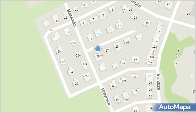 Koszalin, Maltańska, 29, mapa Koszalina